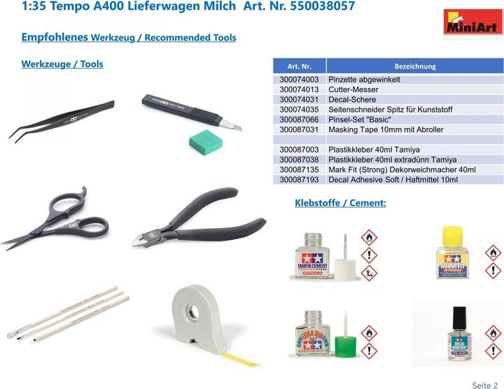 Produktbild 1:35 Tempo A400 Lieferwagen Milch