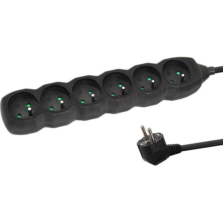 Esperanza, Ciabatta multipresa, Power Strip 6 Sockets 1.5m Black (6 x, 1.50 m)