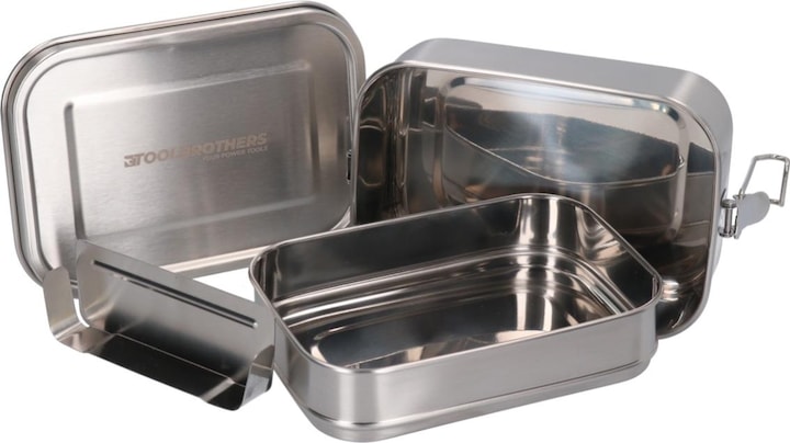 Immagine prodotto Tool Brothers Lunch box con 2 ripiani e coperchio in acciaio inossidabile