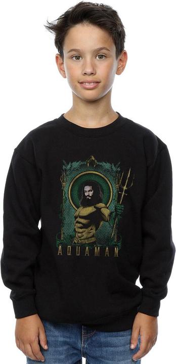 Produktbild Aquaman Framed Trident Sweatshirt Jungen (140, 146)