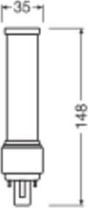 Actual product image Ledvance LED compact lamp (G24d-1, 6 W, 600 lm, 1 x, F)