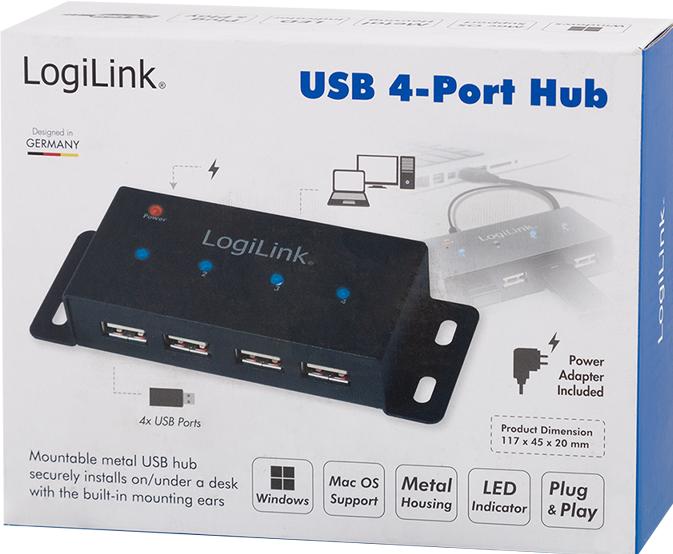 Image du produit LogiLink UA0141A (USB-A, 4 ports)