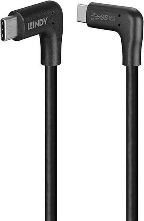 Actual product image Lindy 1.5m USB 3.2 type C cable 2 x 90° angled (32024) (1.50 m, 60 W)