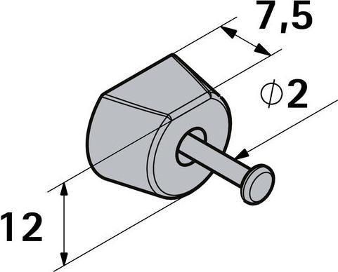 Produktbild Hettich Regalbodentrger mit Nagel 12 Stck (20 Stk.)