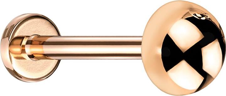 Actual product image Star Piercing Micro Labret internal thread rose gold dome (without brass, Titanium)