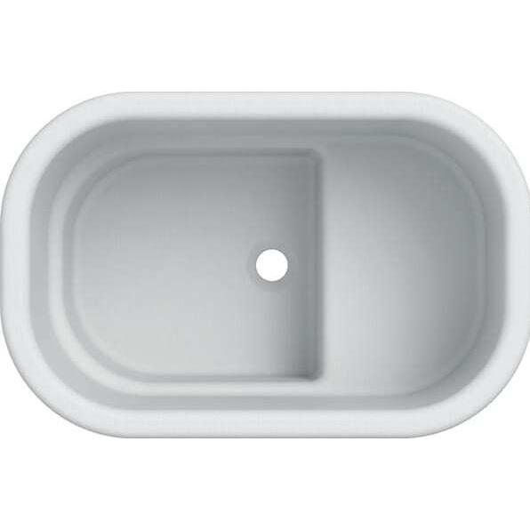 Geberit, Duschwanne, Keramag Sitzduschwanne aus Varicor, weiss Alpin