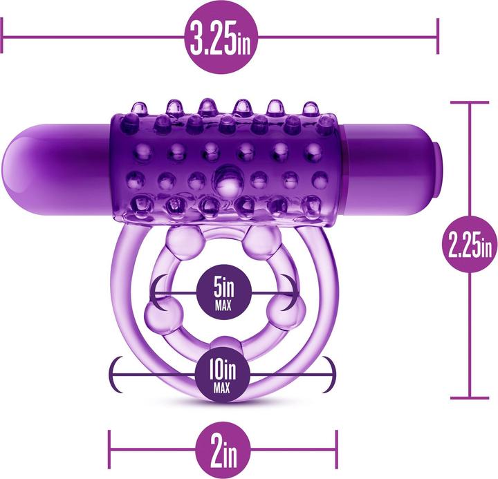 Actual product image Blush Play With Me The Player Double Cockring (4.80 cm)