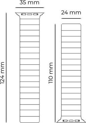 Actual product image Mobile Origin Magnetic Watch Strap II orange/green - Apple Watch 49mm/46mm/45mm/44mm