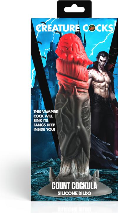 Actual product image XR Count Cockula - Silicone Dildo - Red/Black
