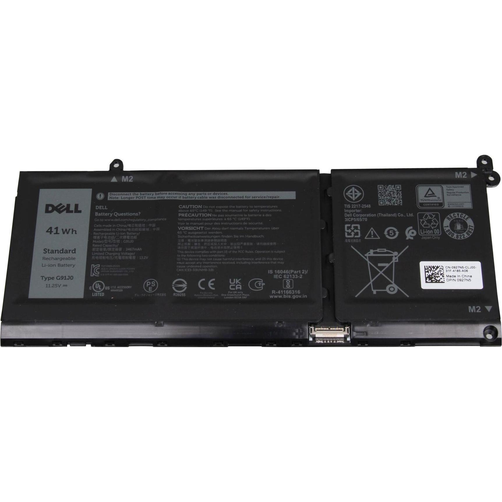Dell PG8YJ (3 Zellen, 3640 mAh), Notebook Akku