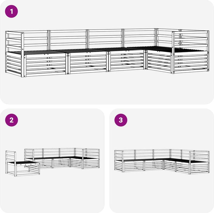 Produktbild vidaXL Outdoor-Sofa