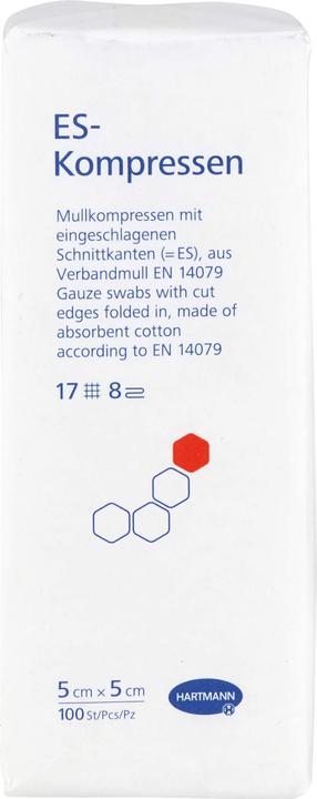 Actual product image Hartmann ES compresses non-sterile 5 cm x 5 cm, 100 pcs. compresses