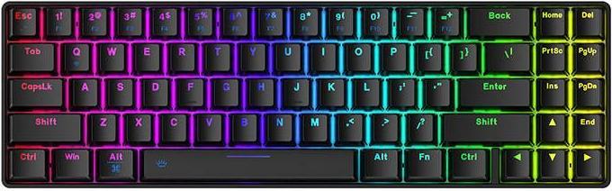Actual product image Dareu Wireless mechanical keyboard EK871 Bluetooth + 2.4G RGB (black) (US, Wireless)