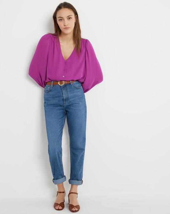 Actual product image La Redoute Collections Leather sandals with medium heel (37)