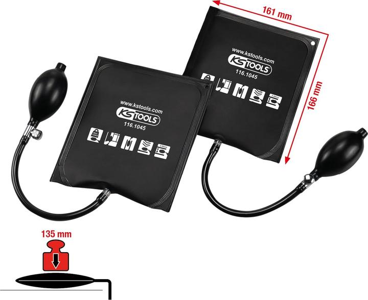 Produktbild KS Tools Druckkissen-Satz mit Handpumpe 116.1045