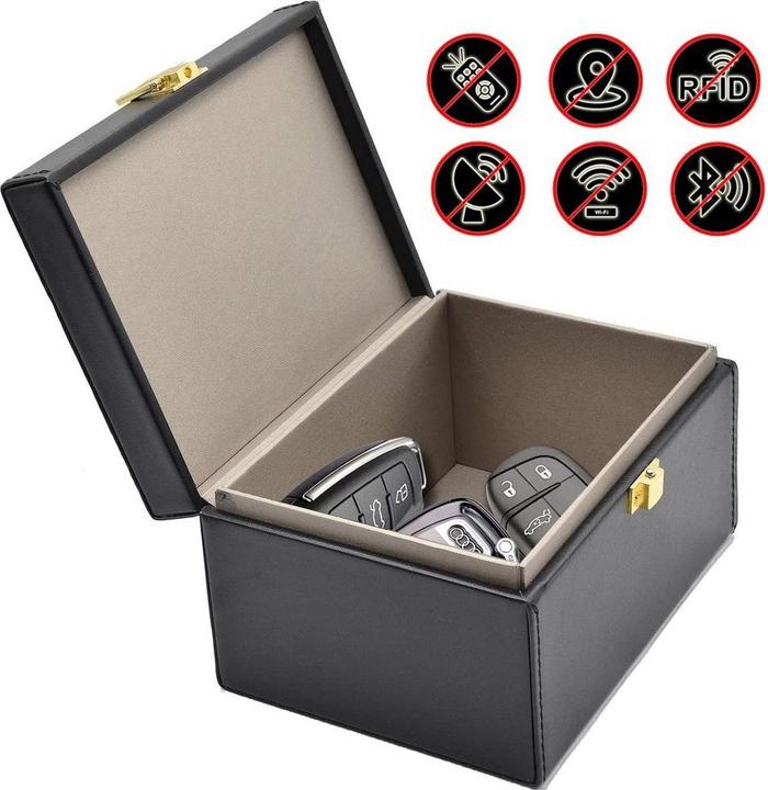 Produktbild Hurtel Signal blocking chest Funkblockierbox Faraday Box für Autoschlüssel und Telefon schwarz