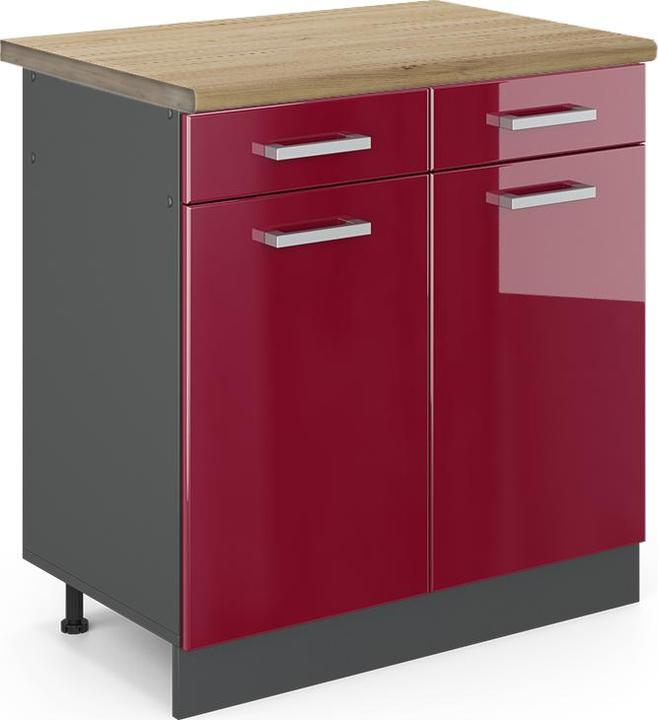 Anthrazit, Bordeaux Hochglanz, Rot, Rot Hochglanz