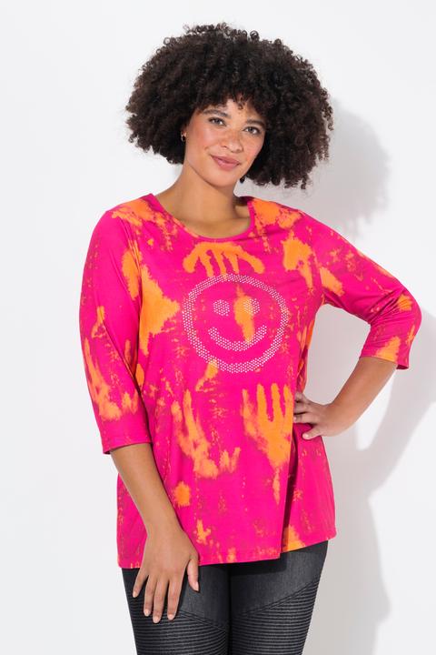 Produktbild Angel of Style T-Shirt, Straight Fit, Smiley, Batik-Muster (44)