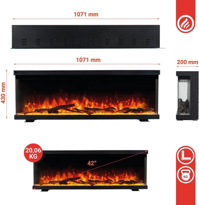 Produktbild Kaminio Lea (107 x 20 x 43 cm)