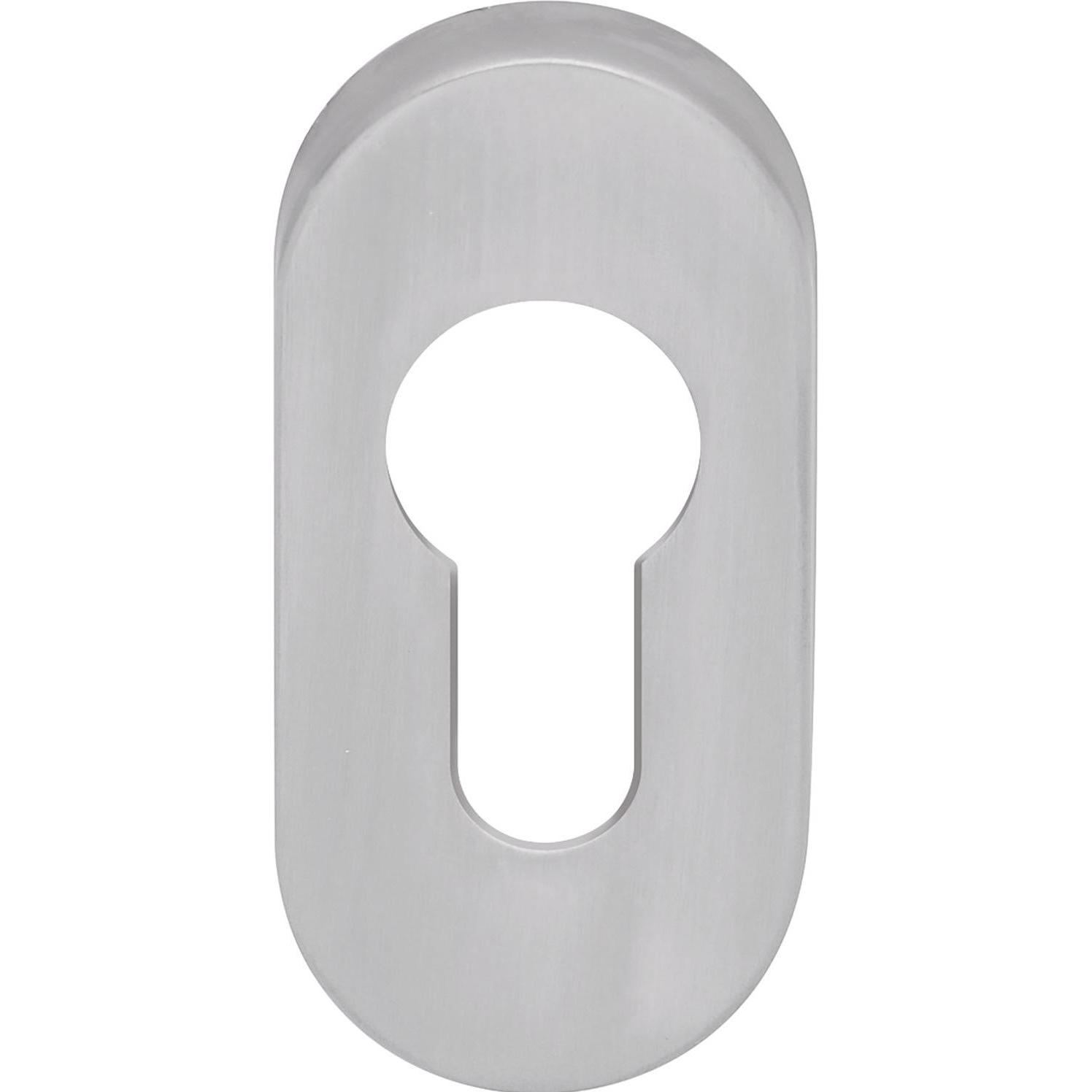 Ogro, Türgriff + Fenstergriff, Schlüsselrosette 6679 PZ ER Edelstahl ER Schildstärke 9 mm PZ oval (Türgarnitur)