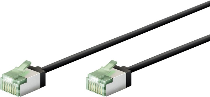 Image du produit Goobay Câble patch CAT 8.1 ultra flexible, slim, U/FTP, noir (U/FTP, CAT8.1, 5 m)