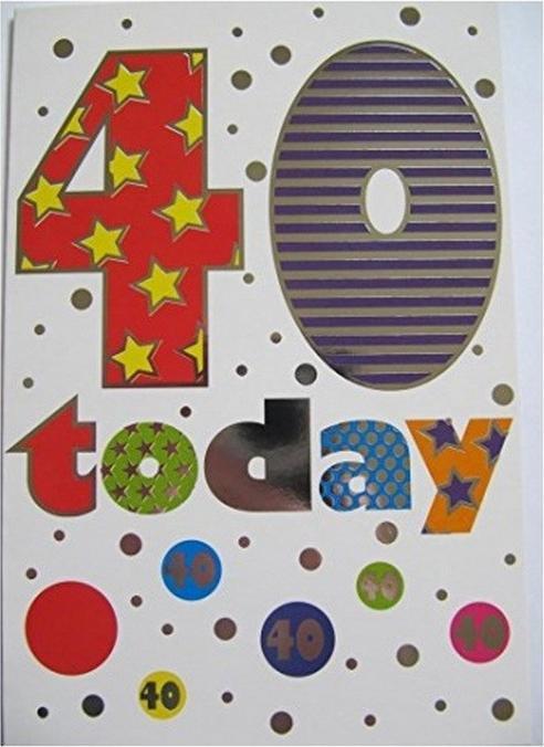 Generic 40 Today Stelle Biglietto di Compleanno (1 pz.)