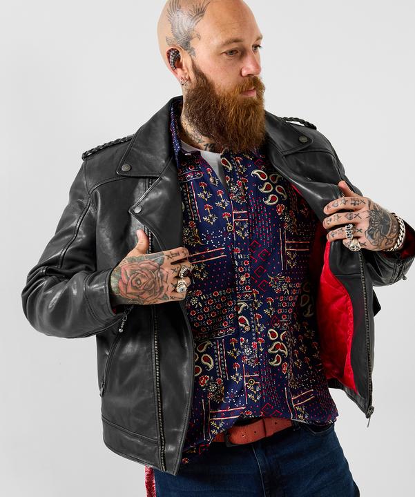 Produktbild Joe Browns Vintage Inspired Leather Biker Jacket (XL)