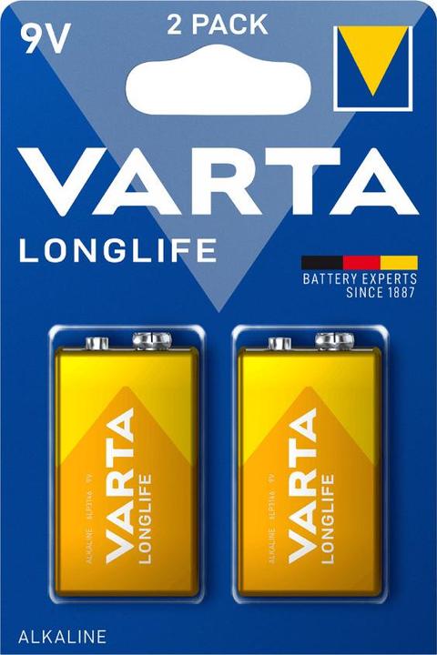 Produktbild Varta Longlife 4122 batteri - 2 x 9V - (2 Stk., 9V Block)