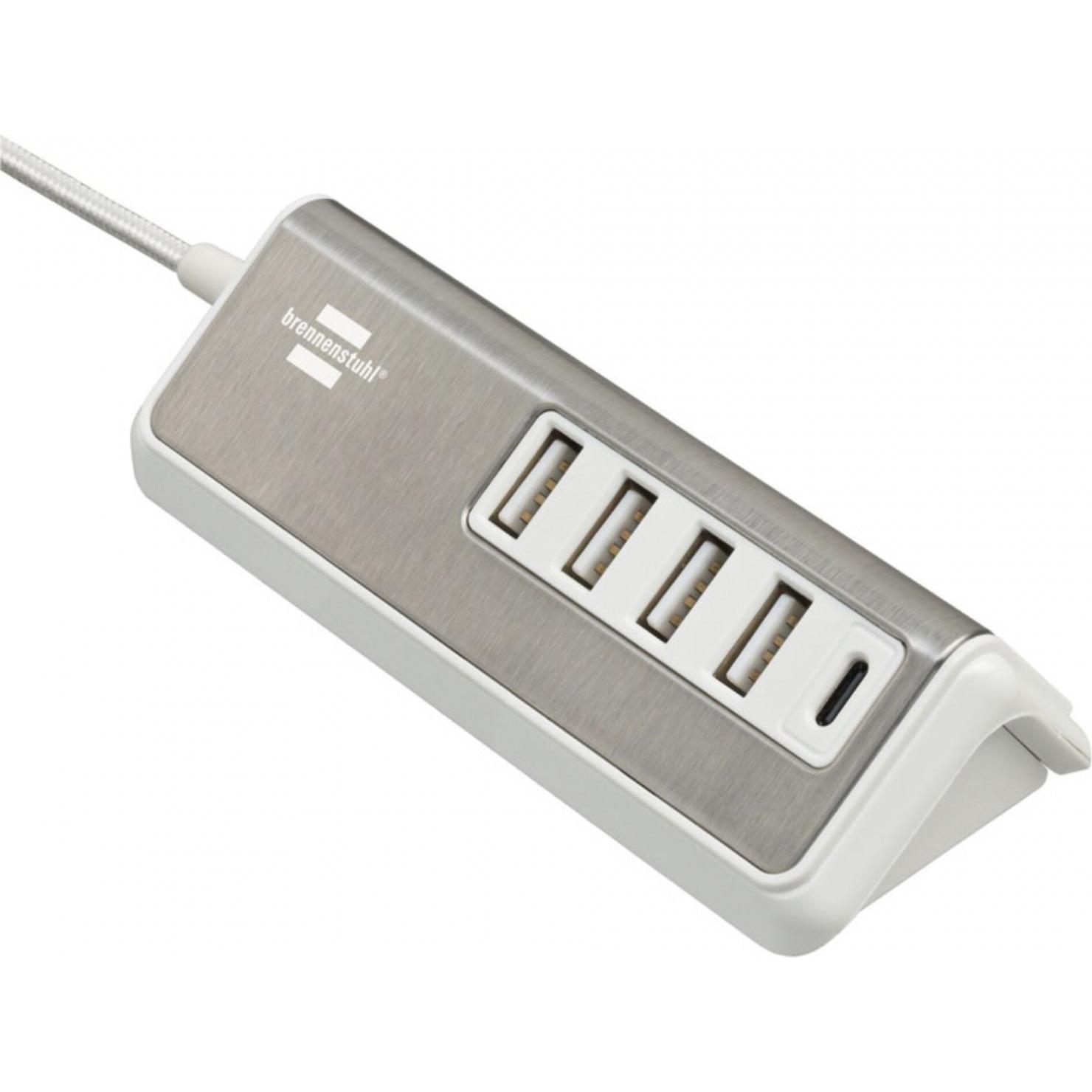 Brennenstuhl Fast Charger (20 W), USB Ladegerät, Weiss, Silber
