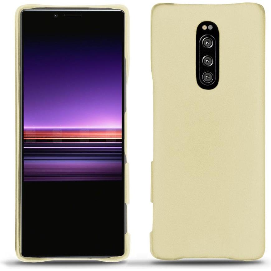 Noreve Lederschutzhülle (Sony Xperia 1), Smartphone Hülle, Beige