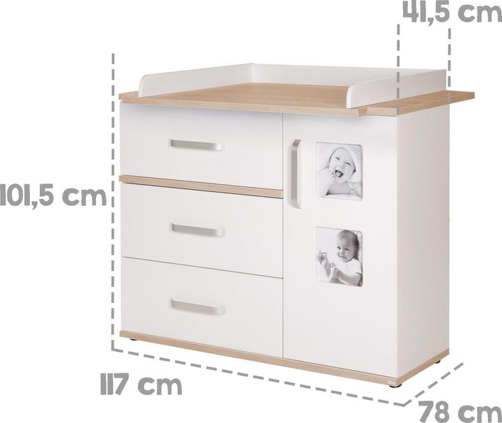 Actual product image Roba Pia (Baby cot, Changing unit, Children's wardrobes)