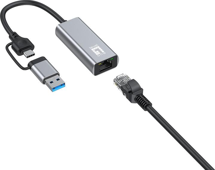 Produktbild LevelOne USB-0423 (USB-C, USB, RJ45 2.5 Gigabit Ethernet (1x))