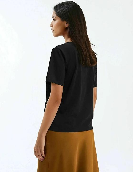 Image du produit La Redoute Collections T-shirt à encolure ronde et manches courtes (S)