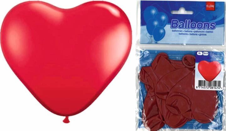 Actual product image Folat Heart balloons-red (8 x)