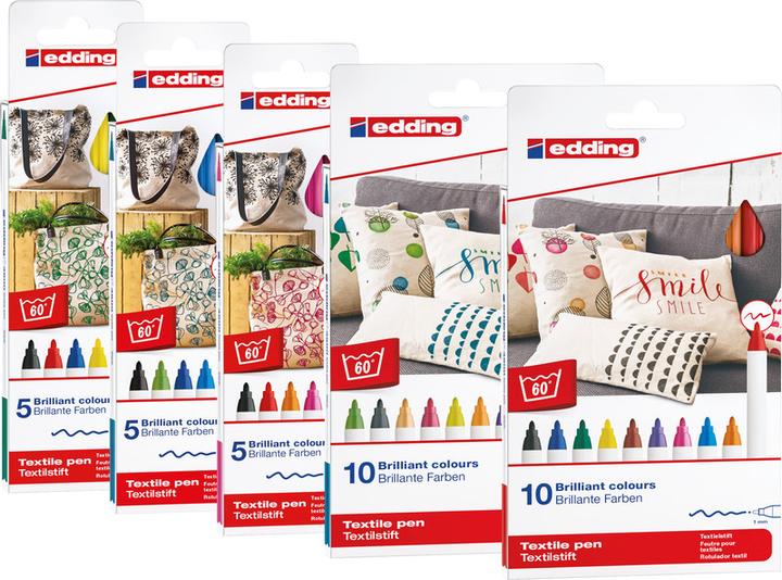 Actual product image Edding Coloured fabric markers, 10 pieces, 4600 (Sorted, 1 mm, 10 x)