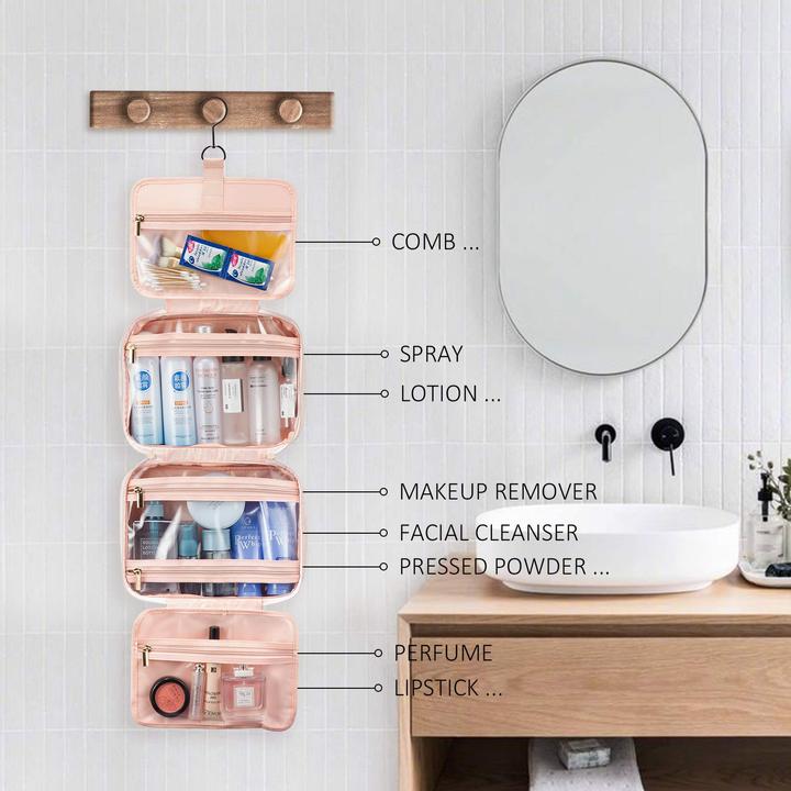 Produktbild Only-Bags.Store Kulturtasche Reise zum Aufhängen Kulturbeutel für Makeup, Toilettenartikel