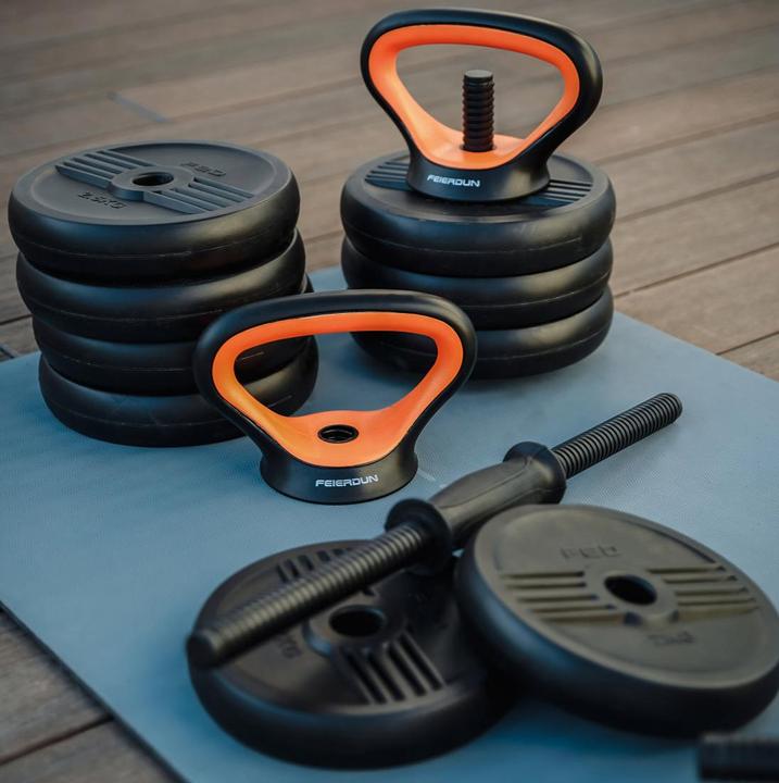 Actual product image FED Xiaomi 30 kg Dumbbell + Barbell + Kettlebell Kit V2