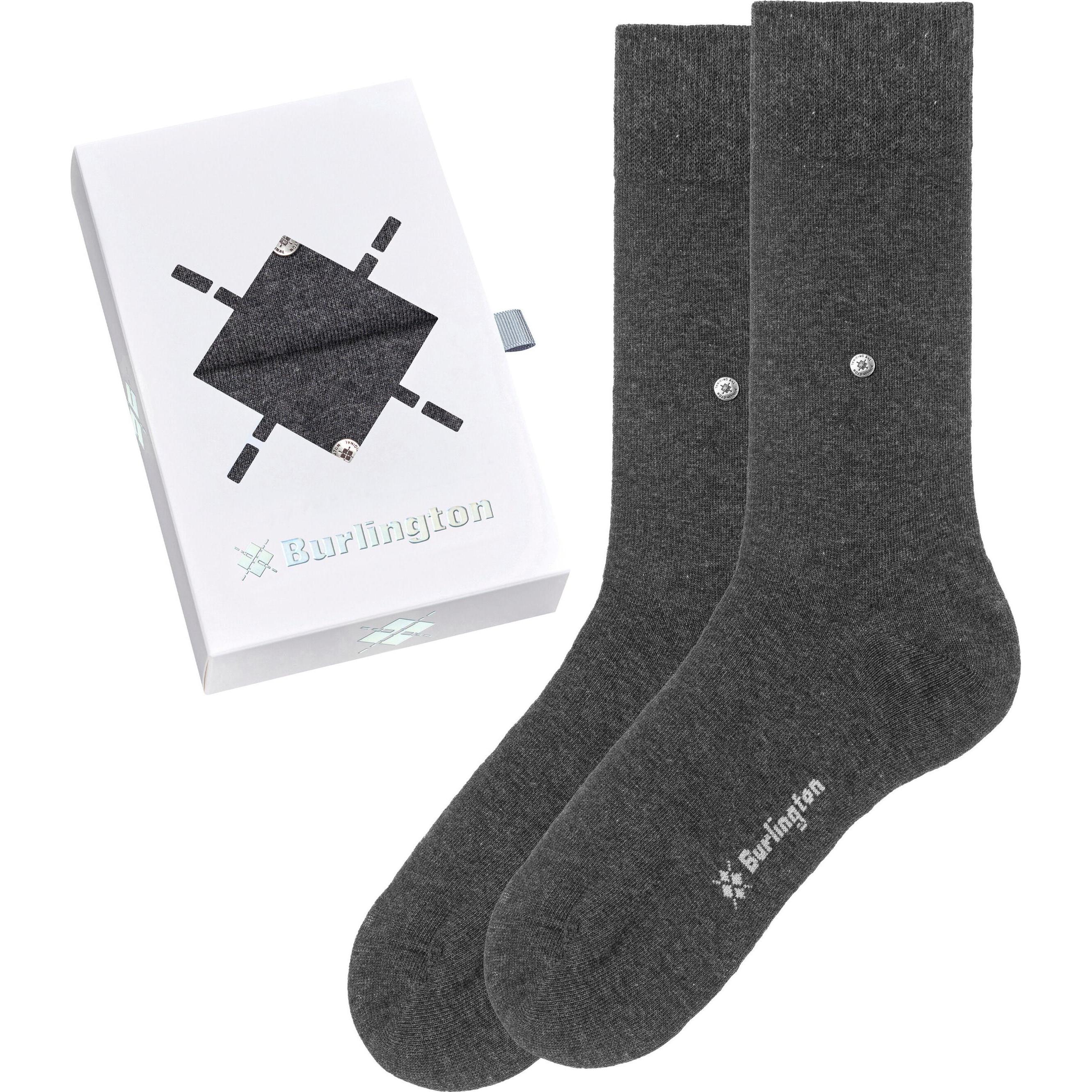 Burlington, Herren, Socken, Socken Casual Bequem sitzend, Grau, (2er Pack, 40 - 46)