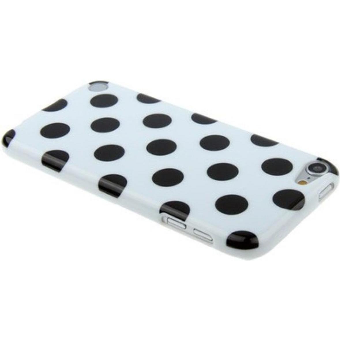 Thumbnail - König Design Handyhülle Design Punkte für Apple iPod Touch 5 weiss/schwarz, MP3 Tasche + Hülle, Weiss
