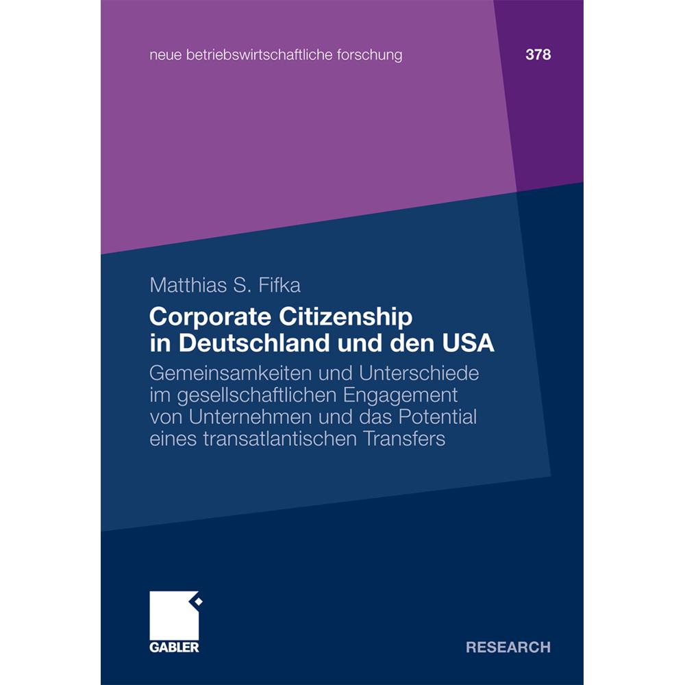 Corporate Citizenship in Deutschland und den USA, Fachbücher von Matthias S. Fifka