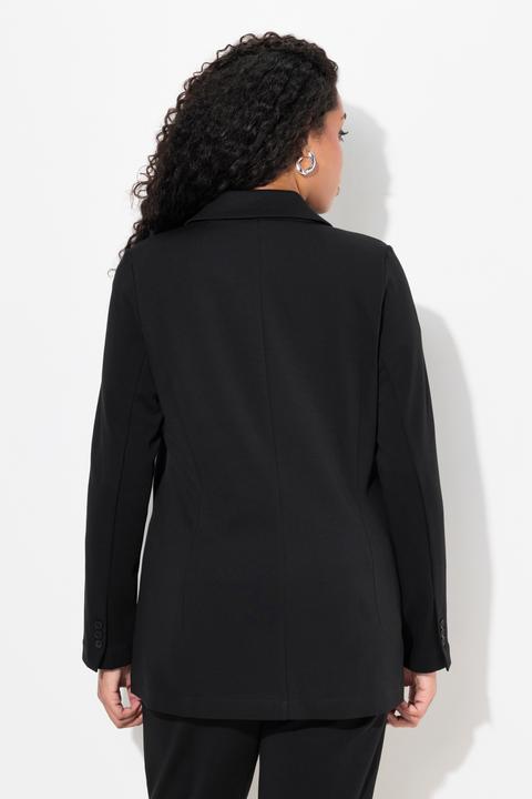 Immagine prodotto Ulla Popken Blazer di comodo jersey elasticizzato con taglio svasato e revers (54, 56)