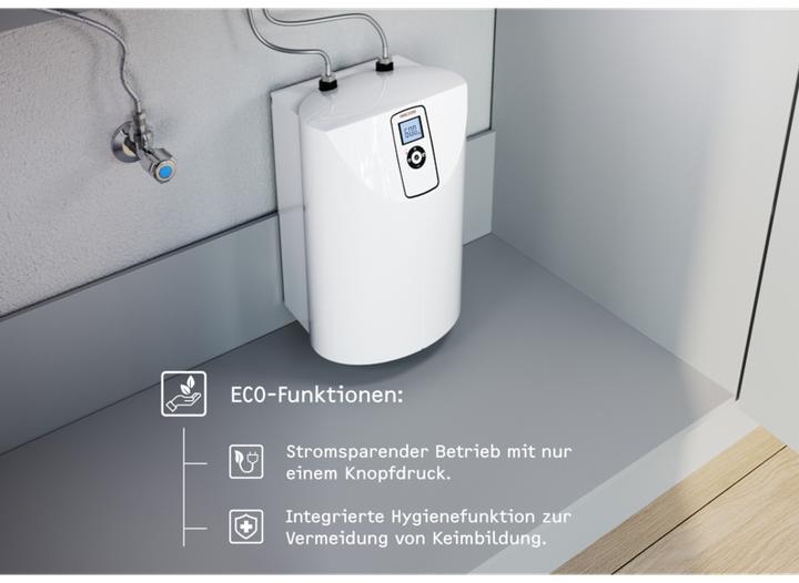 Actual product image Stiebel Eltron Unpressurised small storage tank SNE 5 t ECO with plug, LCD, ECO functions, temperature selection