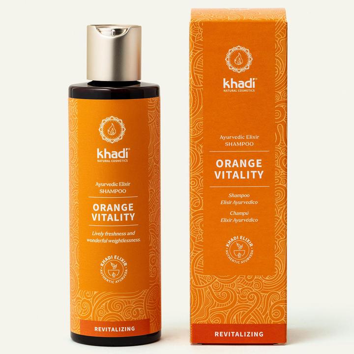 Immagine prodotto Khadi Elixir Shampoo Orange Vitality 200 ml (200 ml, Shampoo liquido)