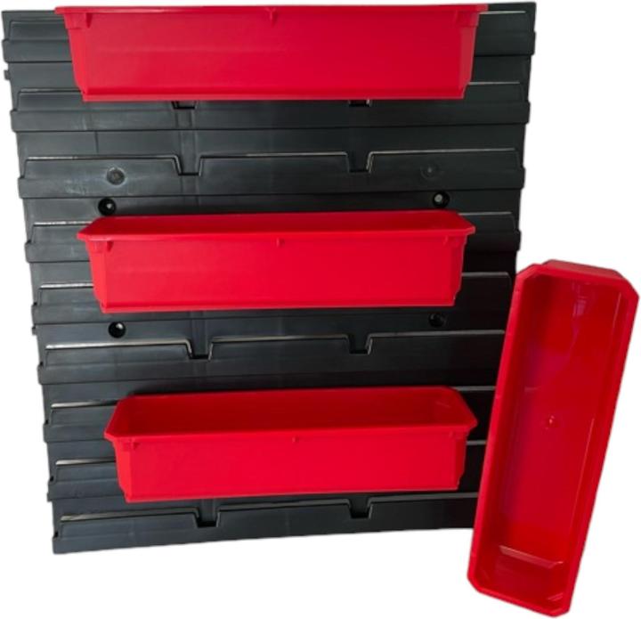 Actual product image Qbrick System Container Set No. 4 Workshop wall 39 x 35 cm with 4 containers for PRO Organiser 100