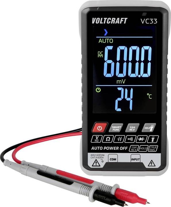 Produktbild Voltcraft VC33 Hand-Multimeter kalibriert (ISO) digital Anzeige (Counts): 5999 (CAT III 600V)
