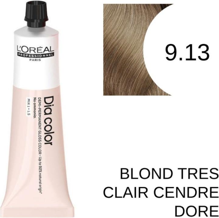 Immagine prodotto L'Oréal Paris Loreal DIA Colour 9.13 Biondo Chiarissimo Cenere Oro 60 ml (9.13 Cenere bionda molto chiara - oro)