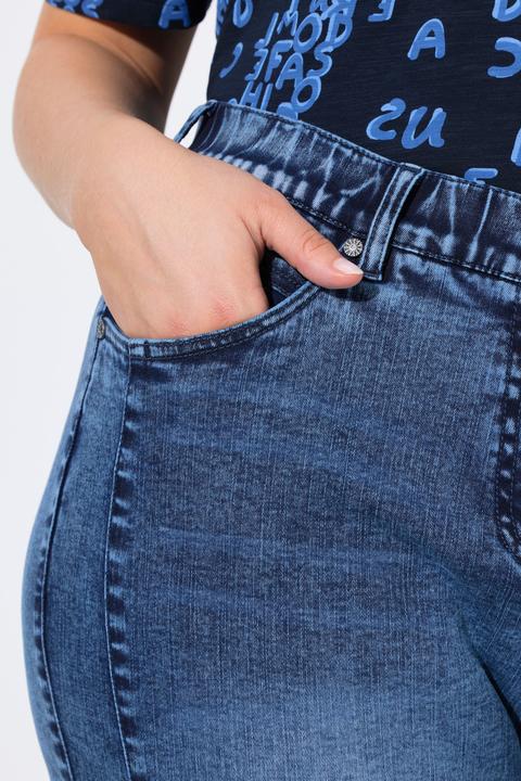 Produktbild Ulla Popken Jeans Mandy, Ziernähte, weites Bein, recycelt (48)