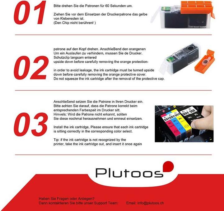 Produktbild Plutoos Canon CLI-551 C Patrone XXL kompatibel, Cyan (C)