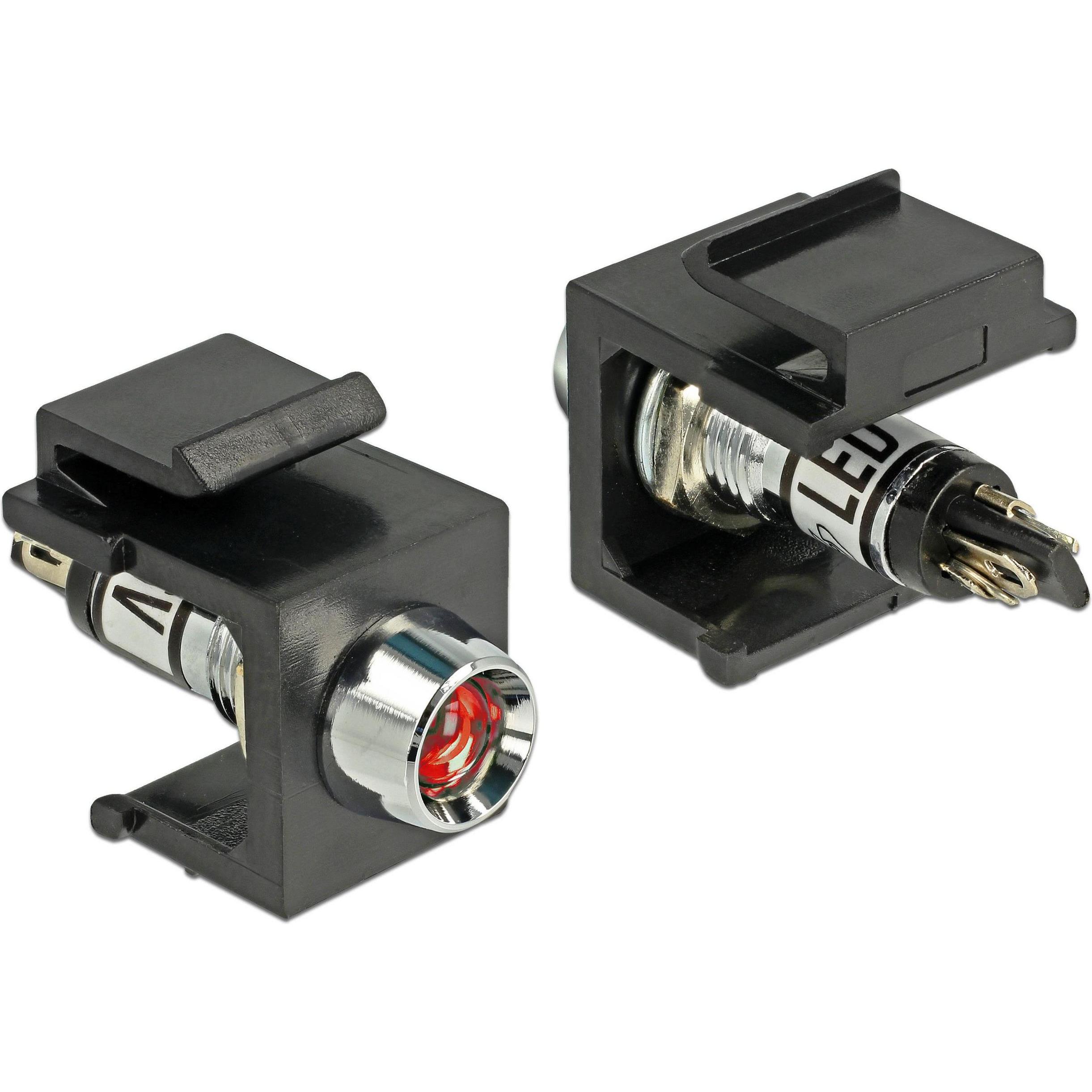 Delock Keystone Jack: LED rot, 6V, Kabel Zubehör, Rot, Schwarz