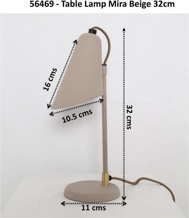 Image du produit Kare Design Lampe de table Mira Beige 32cm (E14)